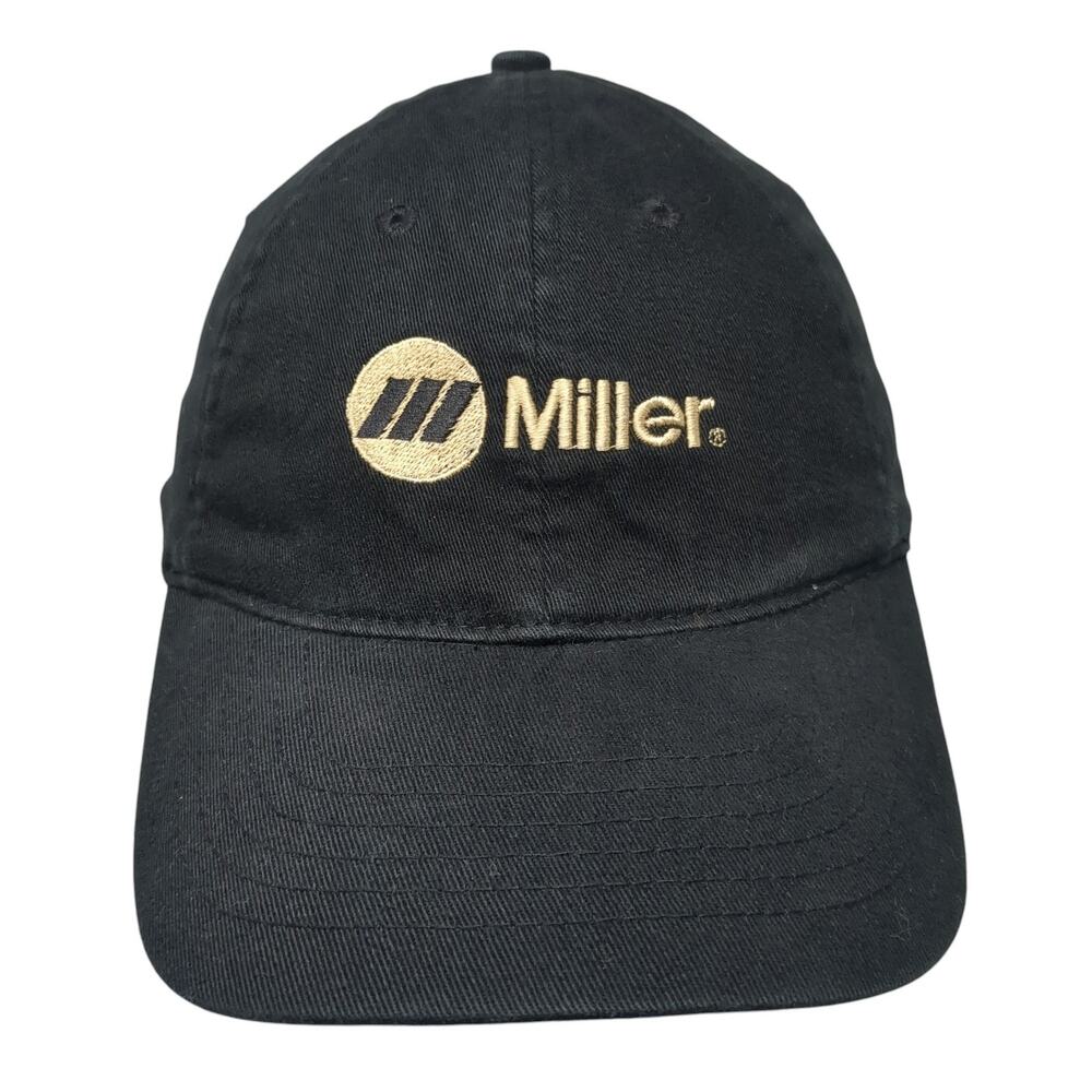 Miller Fitted Baseball Cap Black XL Lightweight Embroidered 6 Panel NU-Fit